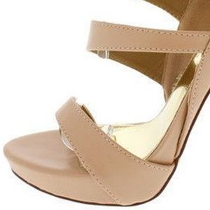 The Shoe Loft Shoes - Seraphina Nude Strappy Open Toe Heel The Shoe Loft Shoes - Seraphina Nude Strappy Open Toe Heel